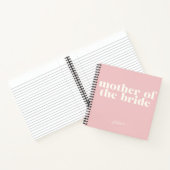 Carnet Mère de la mariée Simple Moderne Nom Rose Blush (Intérieur)