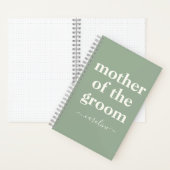 Carnet Mère de la pièce Nom moderne minimal | Sage Green  (À l'intérieur)