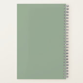 Carnet Mère de mariée Nom moderne minimal | Sage Green  (Verso)