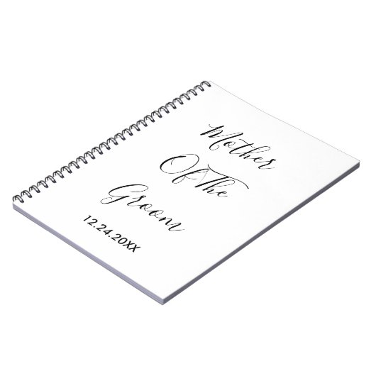 Carnet Mère Du Mariage Groom Simple Cadeau Favor (Côté gauche)