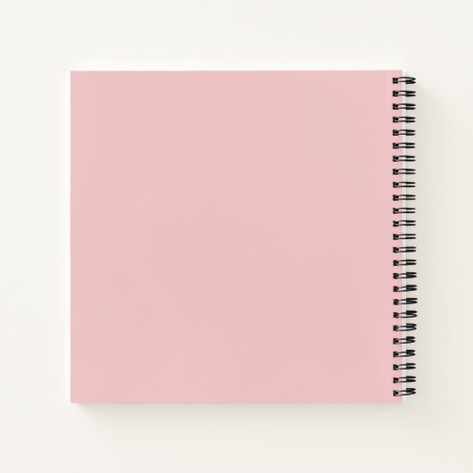 Carnet Mère du Marié Simple Moderne Nom Rose (Dos)