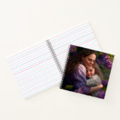 Carnet Mère et enfant enlacé sous Lilac Bush (Intérieur)