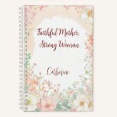 Carnet Mère fidèle, femme forte personnalisée (Recto)