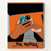 Carnet Mère Mains mobiles Cyan Orange Noir (Dos)