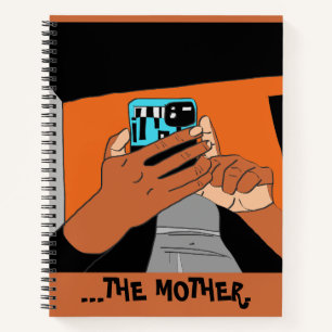 Carnet Mère Mains mobiles Cyan Orange Noir
