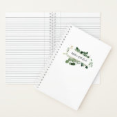Carnet Mère mariage Mère de mariée verte moderne blanc (À l'intérieur)