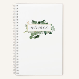 Carnet Mère mariage Mère de mariée verte moderne blanc