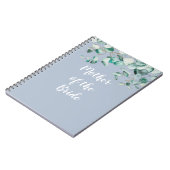 Carnet Mère Père de la mariée Personnalisée Dusty Blue (Côté gauche)