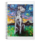 Carnet Merle Great Dane Starry Night Impressionniste Chie (Devant)
