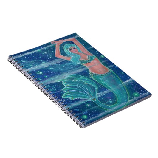 Carnet Mermaid Gemma aqua par Renee Lavoie (Côté Droit)