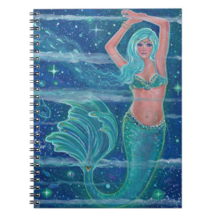 Carnet Mermaid Gemma aqua par Renee Lavoie