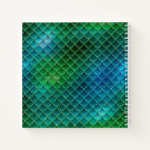 Carnet Mermaid Scales Blue Green Nom de la Parties scinti (Dos)