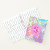 Carnet Mermaid Scales or Parties scintillant Motif rose M (Intérieur)