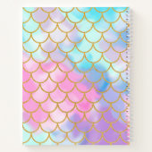 Carnet Mermaid Scales or Parties scintillant Motif rose M (Dos)