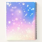 Carnet Mermaid Tail Cupcake Pastel Pink Blue Personnalisé (Dos)