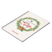 Carnet Merry & Bright Christmas Wreath (Côté gauche)