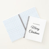 Carnet Merry Christmas add name text custom family gift (Intérieur)