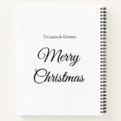 Carnet Merry Christmas add name text custom family gift (Dos)
