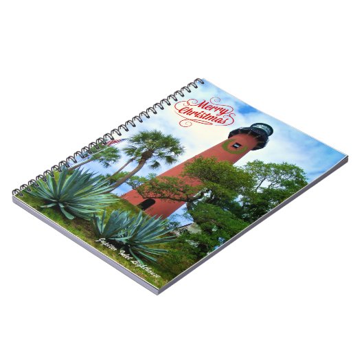 Carnet Merry Christmas Jupiter Inlet Lighthouse Florida (Côté gauche)