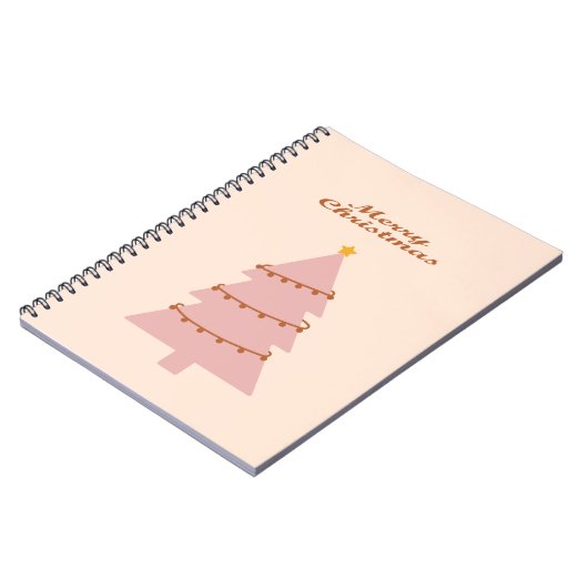 Carnet Merry christmas pink tree (Côté gauche)