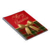 Carnet Merry Christmas Plaid Spiral Notebook (Côté Droit)