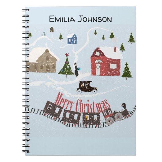 Carnet Merry Christmas , rétro (Devant)