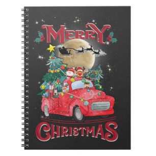 Carnet Merry Christmas Vintage Red Santa Truck