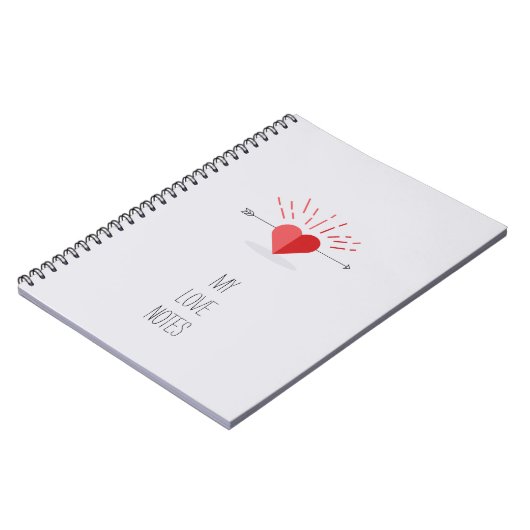 Carnet Mes notes d'amour (Côté gauche)