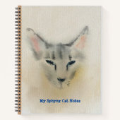 Carnet Mes notes de chat Sphynx (Devant)