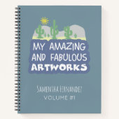 Carnet Mes oeuvres extraordinaires et fabuleuses Blue Des (Devant)