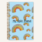 Carnet Mes plans épiques, Kawaii Rainbow (Recto)
