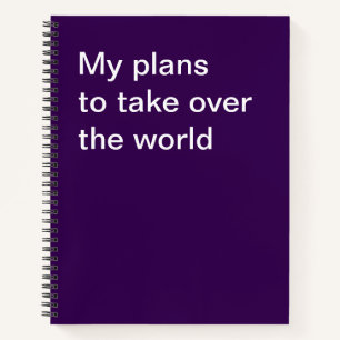 Carnet Mes plans pour conquérir le monde
