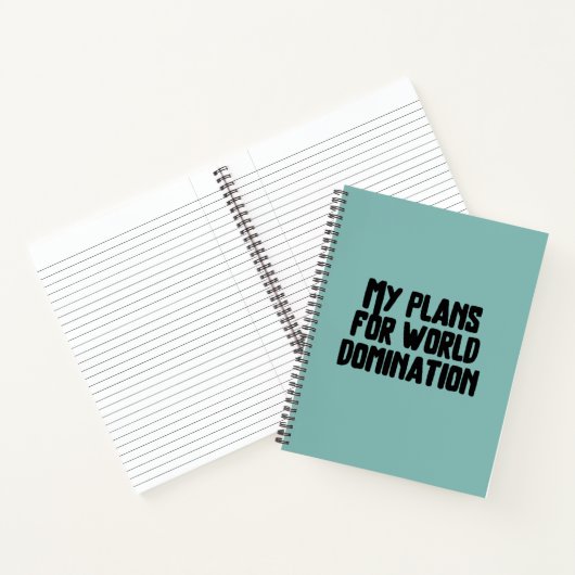 Carnet Mes Plans Pour Le Bloc-Notes World Domination (Intérieur)