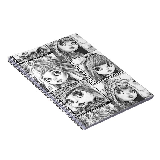 Carnet Mes poupées patchwork noires et blanches préférées (Côté Droit)