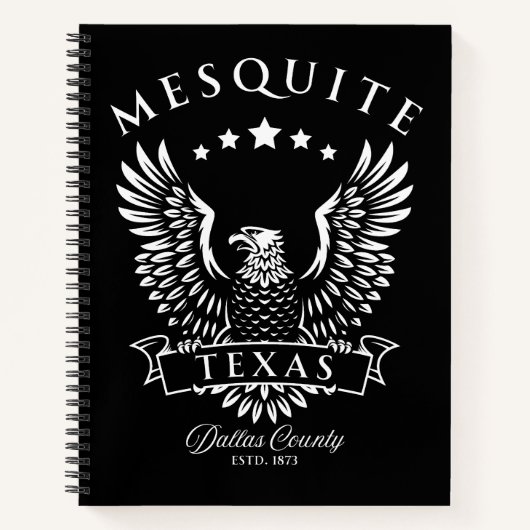 Carnet Mesquite Comté de Dallas Texas Vintage Eagle (Devant)