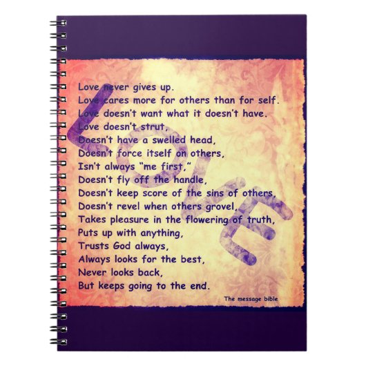 Carnet Message d'amour (Devant)