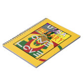 Carnet Message d'amour dans les couleurs de Rasta Imprime (Côté gauche)
