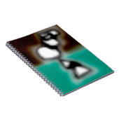 Carnet Message dans une bouteille : Brown Abstrait, Turqu (Côté Droit)