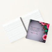 Carnet Message de fête des mères en gris personnalisable (Intérieur)