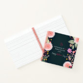 Carnet Message de fête des mères en noir personnalisable (Intérieur)