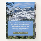 Carnet Message de foi - Bible Verse 1 Timothée 1:12 Spira (Dos)