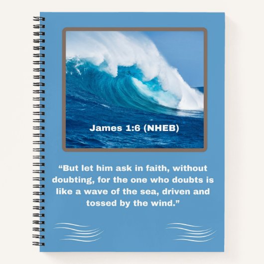 Carnet Message de foi - Verset biblique - James 1:6 - Spi (Devant)
