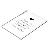 Carnet Message de votre enfant Écriture manuscrite Cadeau (Côté gauche)