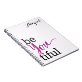 Carnet message inspiré beYOUtiful personnalisé (Côté Droit)