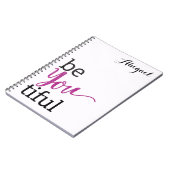 Carnet message inspiré beYOUtiful personnalisé (Côté gauche)