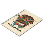 Carnet Messy Bun Fier Autisme Maman (Côté gauche)