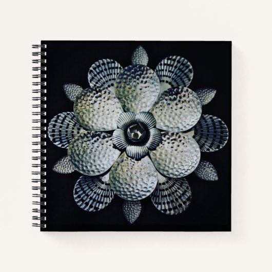 Carnet Métal à fleurs (Devant)