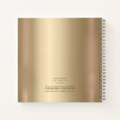 Carnet Métal et Paillettes Vague Or ID807 (Dos)