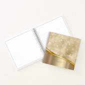 Carnet Métal et Paillettes Vague Or ID807 (Intérieur)