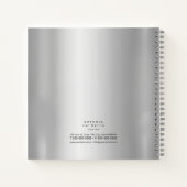 Carnet Métal et Parties scintillant Wave Argent ID807 (Dos)